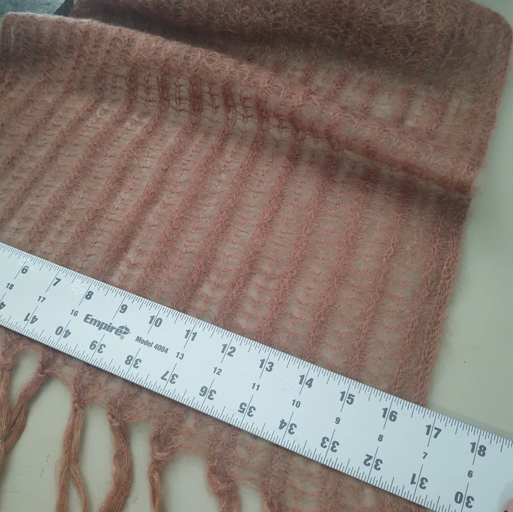 BabyMo Kid Mohair Wide Scarf Tan/Brown